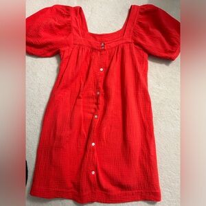Honorine Red Linen Dress